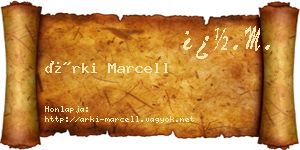 Árki Marcell névjegykártya